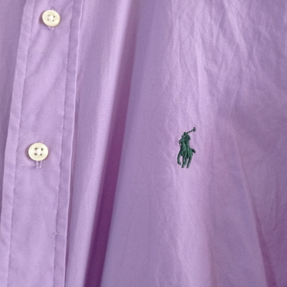 Polo Ralph Lauren Button Up Shirt - Size XL - Purple Green - Picture 4 of 4